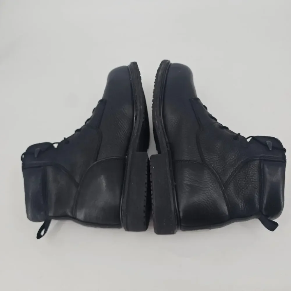 SlipGrips Black Leather Spider Grip Steel Toe Work Boot Mens 12 W ASTM F2413-05